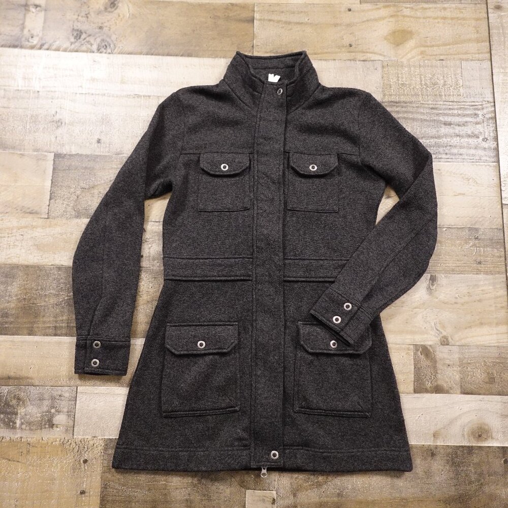 Mountain Khakis Old Faithful coat women's medium gray chore field jacket